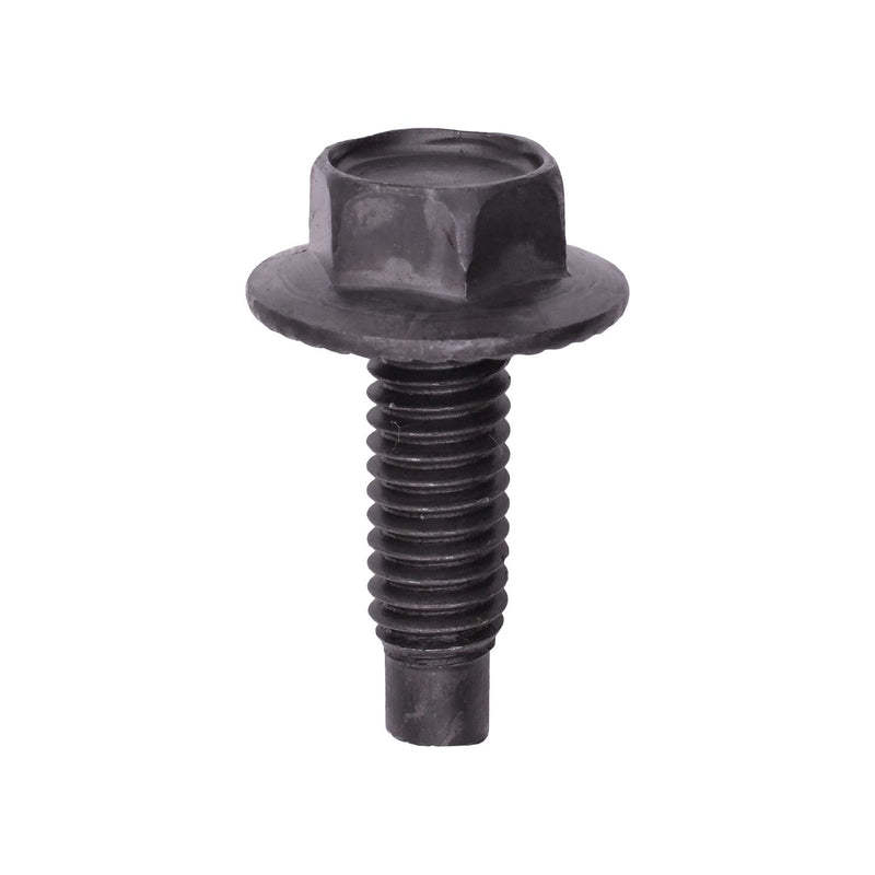 5/16"-18x1" Hex Spin Lock Head Indented Large Flange Washer Dog Point Screw, 13/16" Washer, Black Phosphate