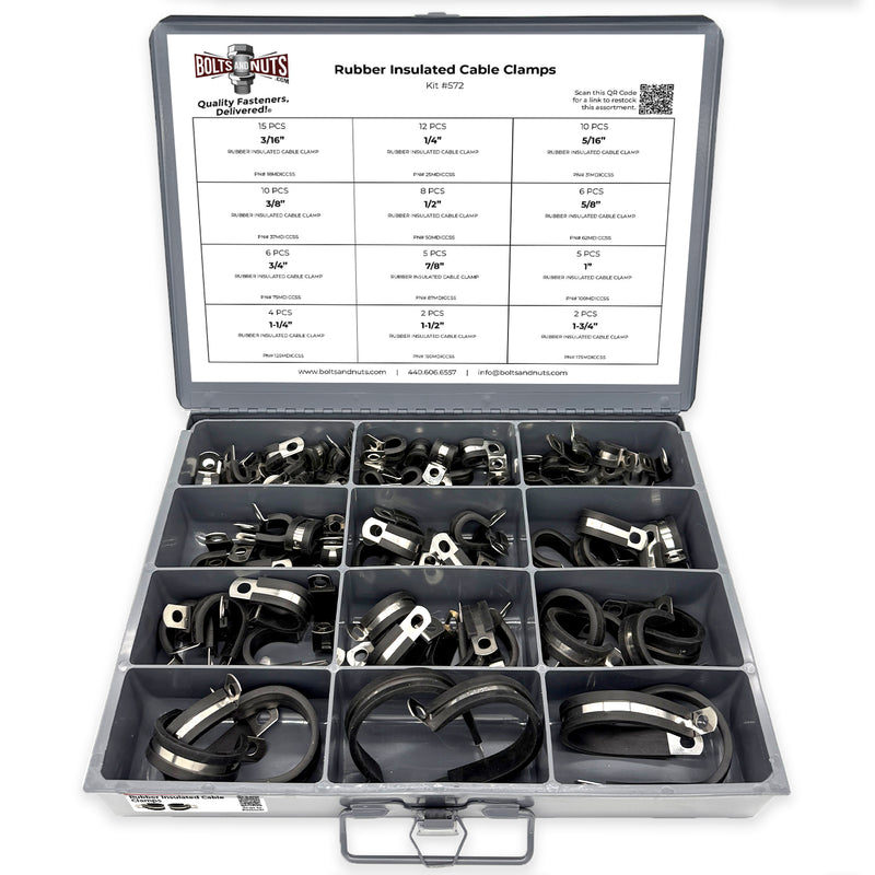 Rubber Insulated Clamp Assortment - 86 PCS