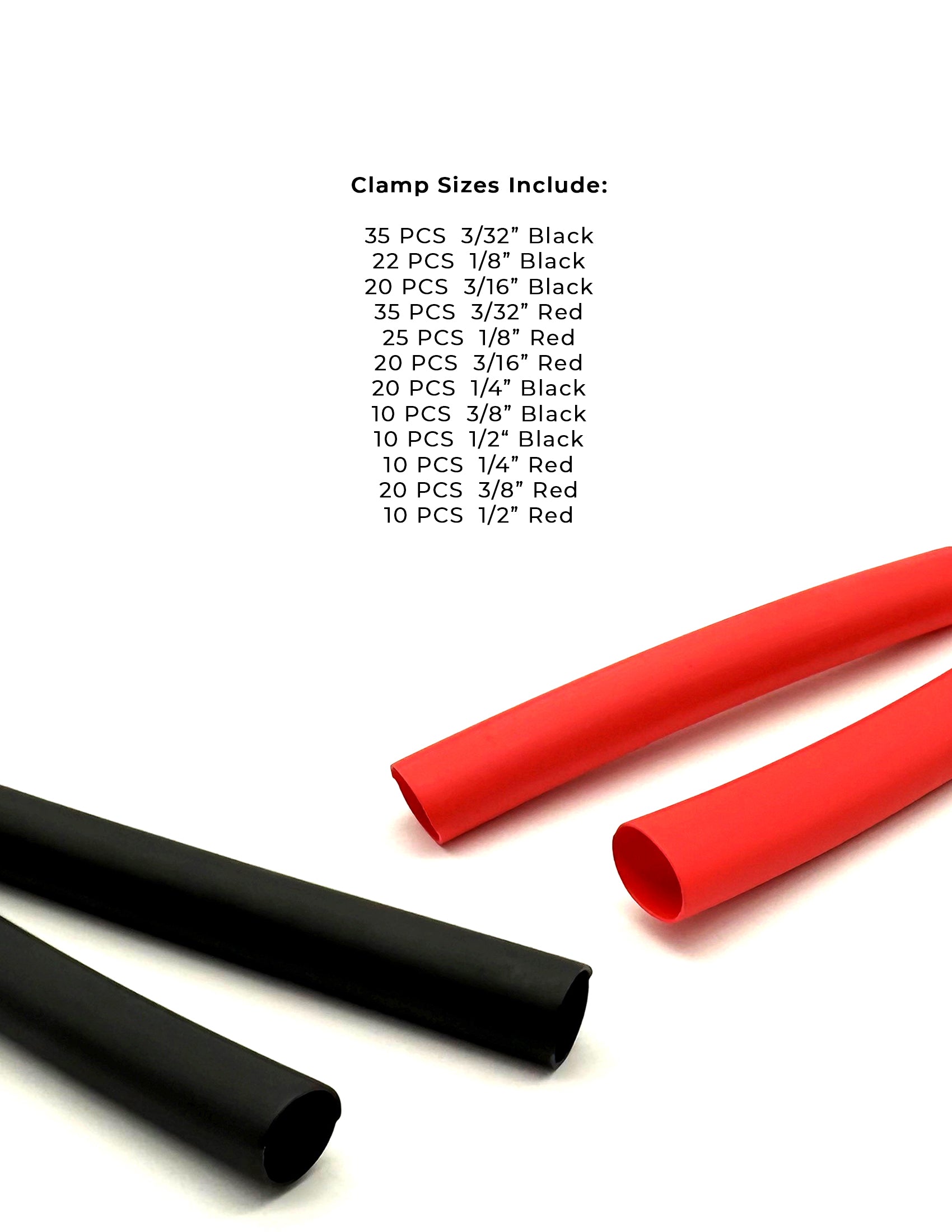 3:1 Adhesive Lined 3.5" Long Marine Grade Heat Shrink Wrap Tubing - 240 PCS