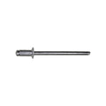1/8"x7/32" Silver Countersunk Head Panel Blind Rivets, 1/16"-1/8" Grip, Steel Body, Steel Mandrel, Steel Rivet - Steel Mandrel