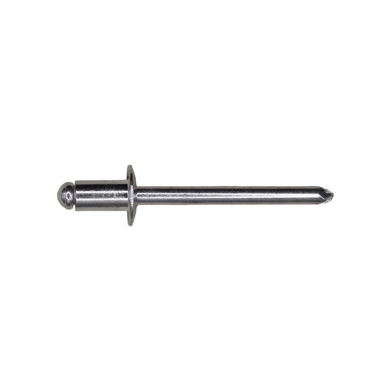 3/16"x9/32" Silver Dome Head Panel Rivets Ad62Abs, 1/16"-1/8" Grip, Aluminum Body, Aluminum Mandrel, Aluminum Rivet - Aluminum Mandrel