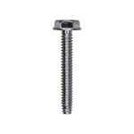#6-32x1" Hex Head Washer Indented Type F Thread Cutting Screw, Zinc Chromate