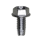 #8-32x3/8" Hex Head Washer Indented Type F Screw, Zinc Chromate