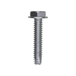 #10-24x1" Hex Head Washer Indented Type F Screw, Zinc Chromate