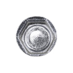 1/4"-20x5/8" Hex Head Washer Indented Type F Screw, Zinc Chromate