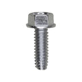 1/4"-20x3/4" Hex Head Washer Indented Type F Screw, Zinc Chromate