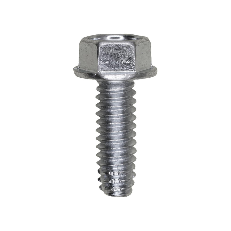 1/4"-20x3/4" Hex Head Washer Indented Type F Screw, Zinc Chromate