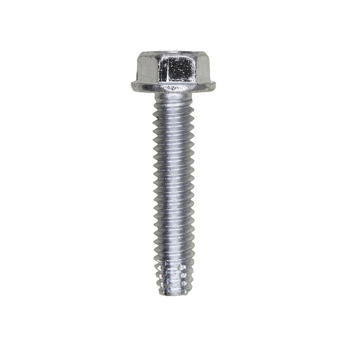1/4"-20x1-1/4" Hex Head Washer Indented Type F Screw, Zinc Chromate