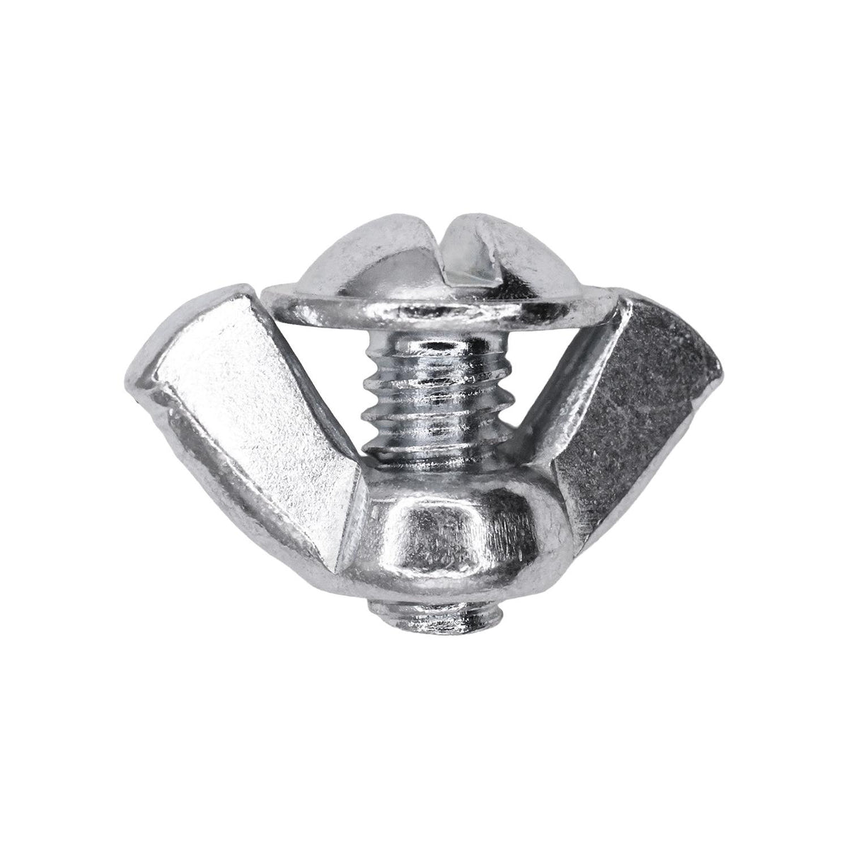 1/4"-20x1/2" Slotted Truss Head License Plate Screw Wing Nut And Washer, 9/16" Washer, Zinc