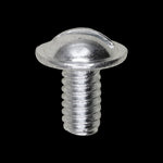 1/4"-20x1/2" Slotted Truss Head Round Washer License Plate Bolt, 1/2" Washer, Zinc