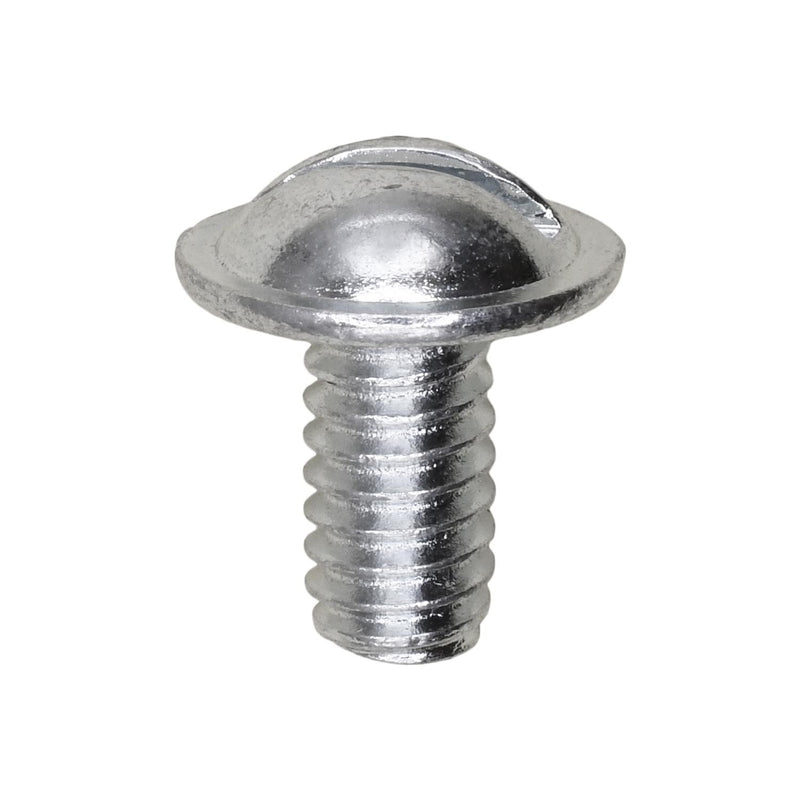 1/4"-20x1/2" Slotted Truss Head Round Washer License Plate Bolt, 1/2" Washer, Zinc