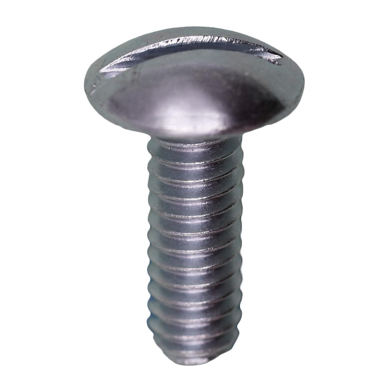 1/4"-20x3/4" Slotted Round Head License Plate Bolt, Zinc