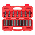 1/2 Inch Drive Deep 12-Point Impact Socket Set with Case, 17-Piece (8 - 24 mm)