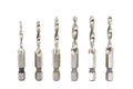 6 Piece Metric Combined Drill Tap and Countersink Set with 1/4" Quick Change Hex Shank