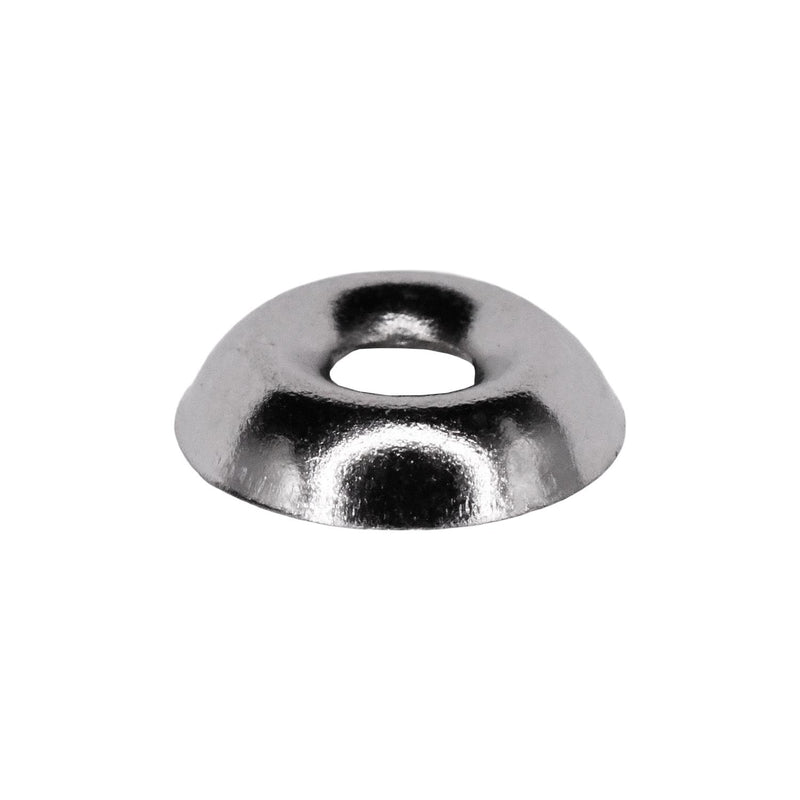 #4 Brass Countersunk Washer Nickel On, 9/64" ID, 3/8" OD