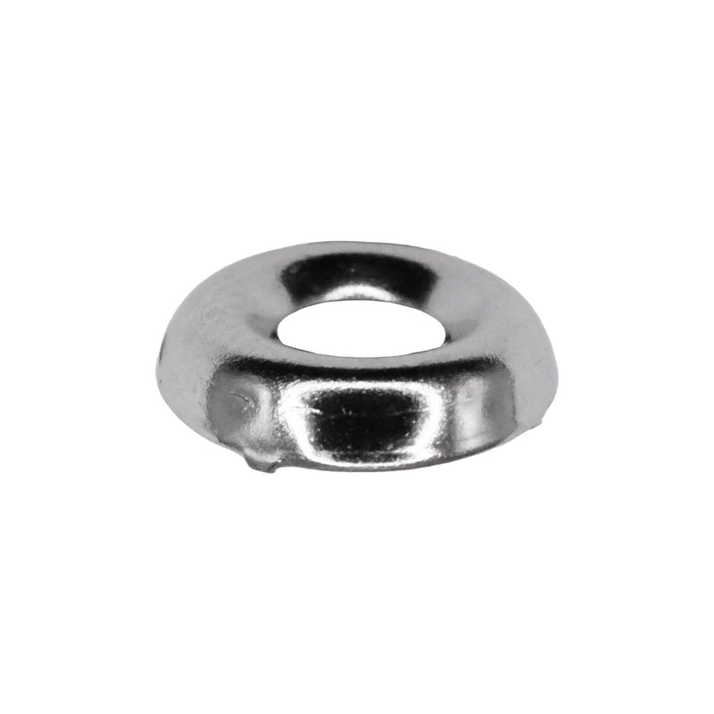 #6 Brass Countersunk Washer Nickel On, 11/64" ID, 7/16" OD