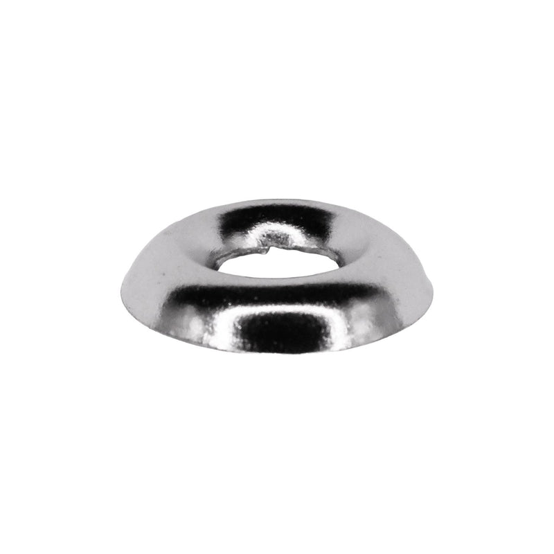 #8 Brass Countersunk Washer Nickel On, 13/64" ID, 1/2" OD