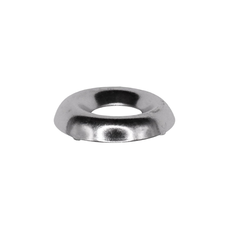 #10 Brass Countersunk Washer Nickel On, 1/4" ID, 19/32" OD