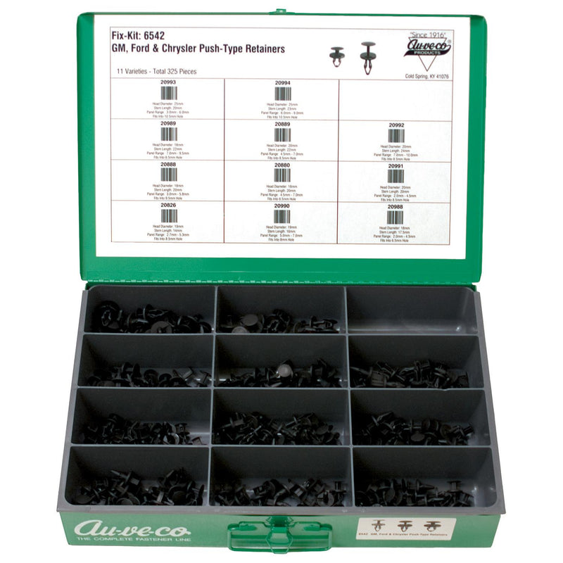 6500 Series Large Drawer FIX-KITS Retainer Assortment