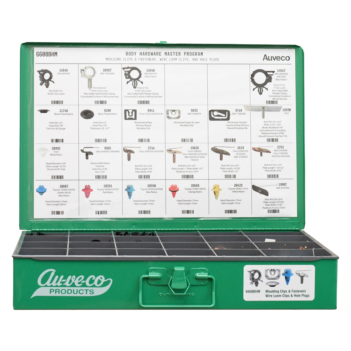 Body Hardware Master Assortment Drawer BHM Molding Clips And Fasteners, Plug Buttons And Loom Clips