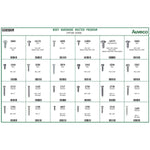 BHM Assortment Oval And Pan Head And Specialty Tapping Screws, 24 Varieties - 2,400 Pieces