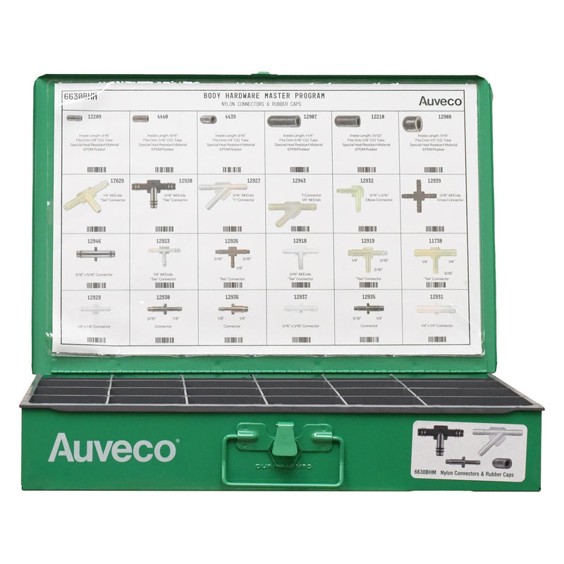 Nylon BHM Connectors And Rubber Caps Assortment, 24 Varieties - 310 Pieces