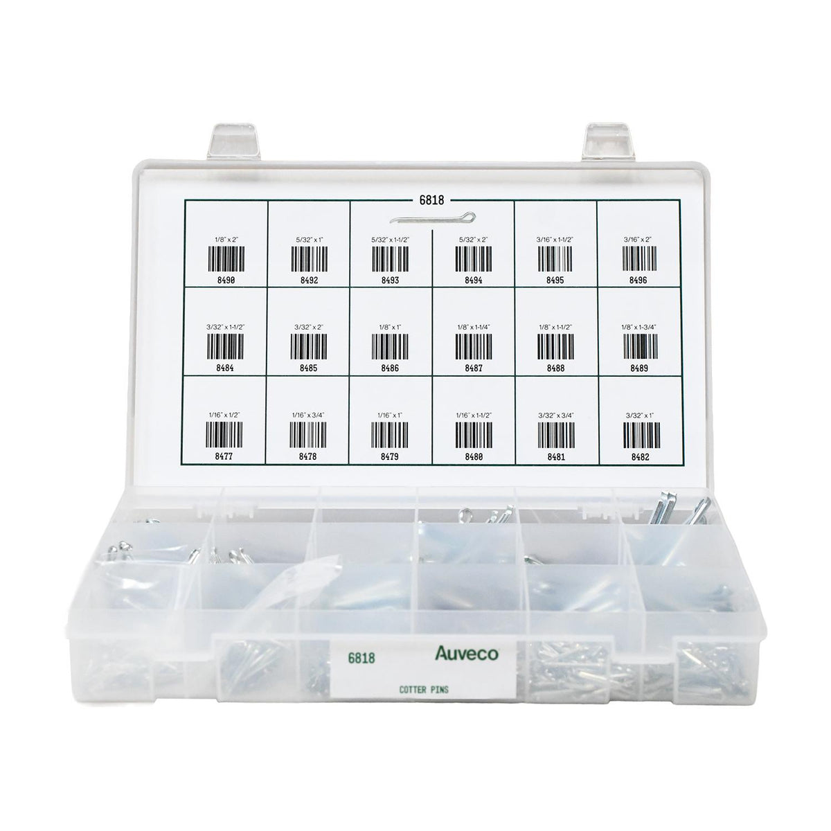 Cotter Pin Quik-Select Kit Assortment, 18 Varieties-570 Pieces