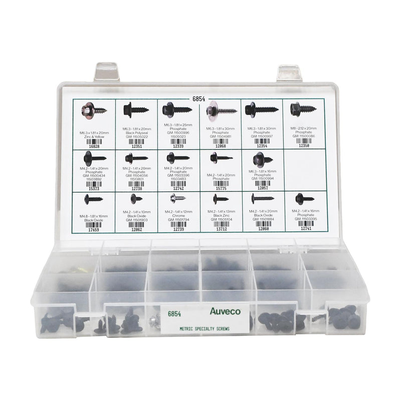 Metric Specialty Screw Quik-Select Kit Assortment, 18 Varieties - 145 Pieces