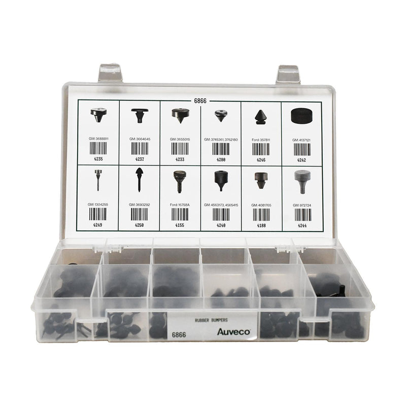 Rubber Bumpers Quik-Select Kit Assortment, 12 Varieties - 105 Pieces