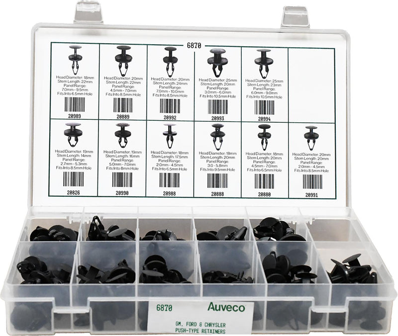 Push-Type Retainer Quick-Select Kit - Assortment