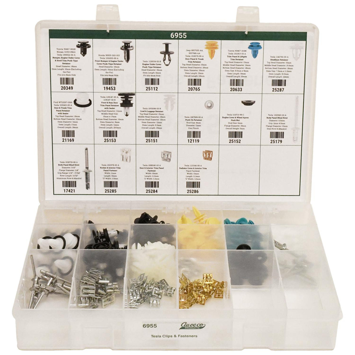 Clips, Fastener, Retainer Assortment Items 210 Pieces