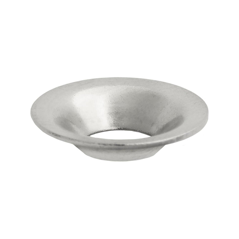 #6 Brass Flush Finishing Washer Nickel, 5/32" ID, 11/32" OD