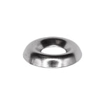 #10 Brass Countersunk Finishing Washer Nickel, 1/4" ID, 19/32" OD