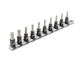 3/8 Inch Drive Torx Impact Bit Socket Set with Rail, 10-Piece (T20-T60)