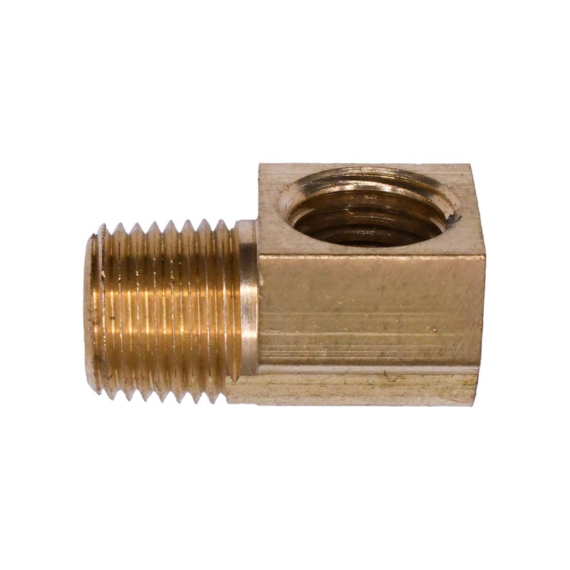 1/8" Brass 90 Degree Inverted Flare To Male Pipe Adapter, 3/16"