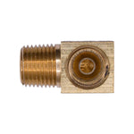 1/8" Brass 90 Degree Inverted Flare To Male Pipe Adapter, 3/16"