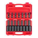1/2 Inch Drive Deep 6-Point Impact Socket Set with Case, 23-Piece (10 - 32 mm)