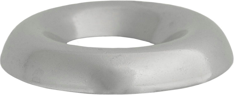 #10 Brass Countersunk Finishing Washer Nickel On, 1/4" ID, 19/32" OD