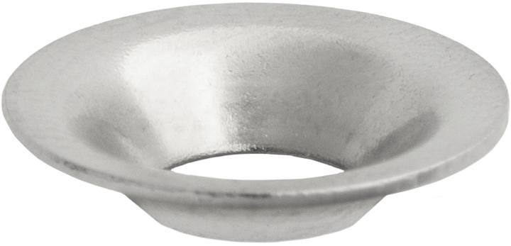 #6 Brass Countersunk Finishing Washer Nickel On, 5/32" ID, 11/32" OD