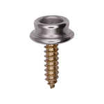 #8x5/8" Brass Nickel On Phillips Wood Screw Stud Snap Fasteners