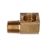 1/8" Brass 90 Degree Inverted Flare To Male Pipe Adapter, 1/4"