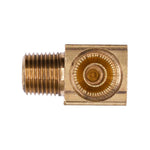 1/8" Brass 90 Degree Inverted Flare To Male Pipe Adapter, 1/4"
