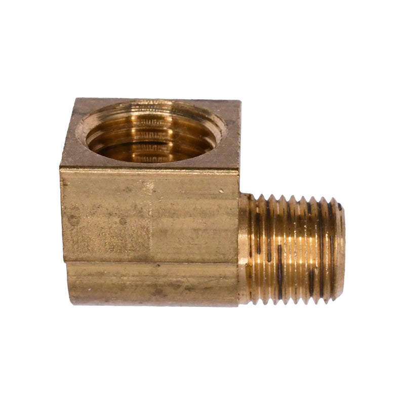 1/8" Brass 90 Degree Inverted Flare To Male Pipe Adapter, 5/16"
