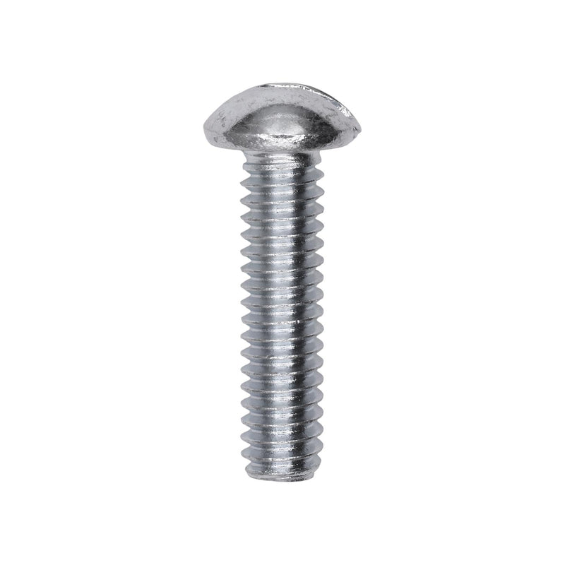 1/4"-20x1" Slotted Round Head Machine Screw, Zinc Chromate