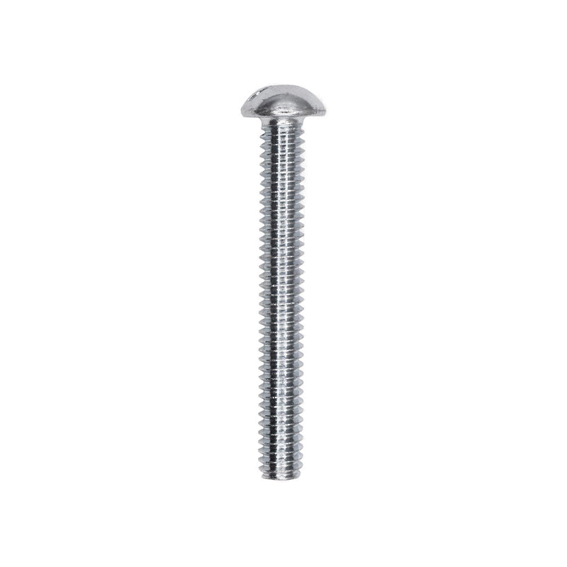 1/4"-20x2" Slotted Round Head Machine Screw, Zinc Chromate