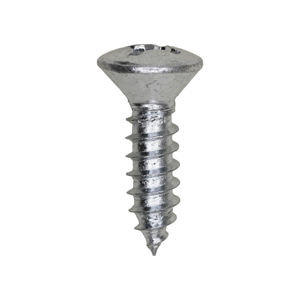 #12x3/4" Phillips Oval Head Tapping Screw, Type A/AB, Zinc