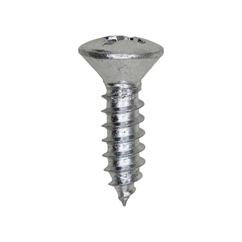 #12x3/4" Phillips Oval Head Tapping Screw, Type A/AB, Zinc