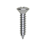 #12x1" Phillips Oval Head Tapping Screw, Type A/AB, Zinc