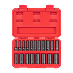 3/8 Inch Drive Deep 12-Point Impact Socket Set with Case, 19-Piece (6 - 24 mm)
