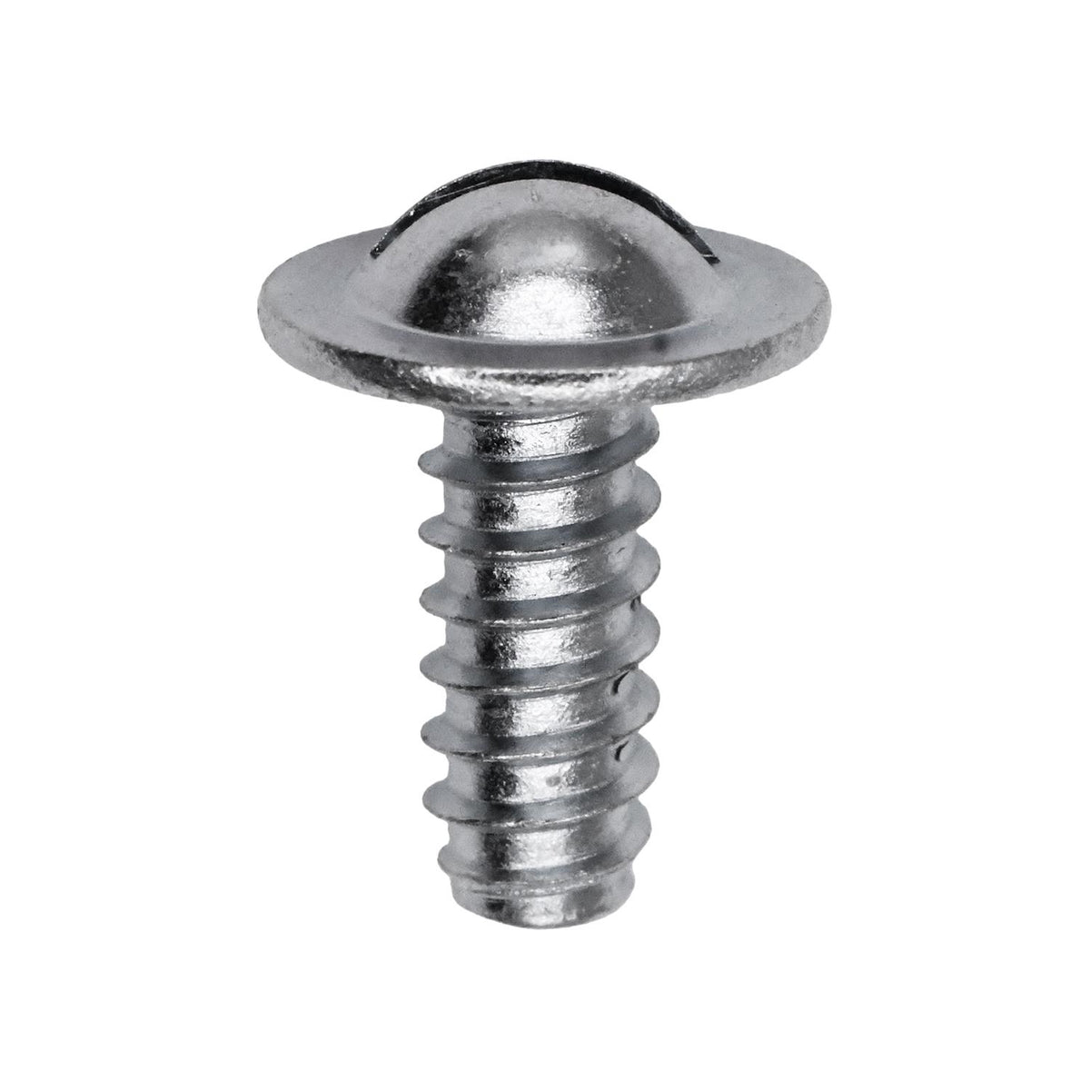 1/4"x5/8" Slotted Truss Head Round Washer Screw, Type B, 9/16" Washer, Zinc